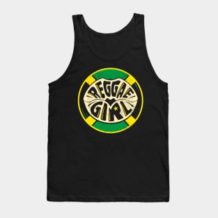 reggae girl kissing lips with a jamaican flag Tank Top